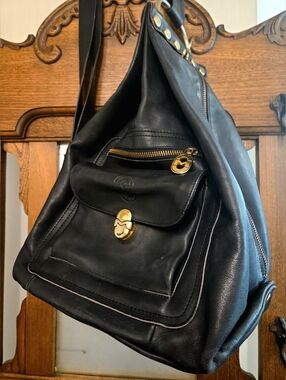 Genuine Marino Orlandi Leather Swing Backpack